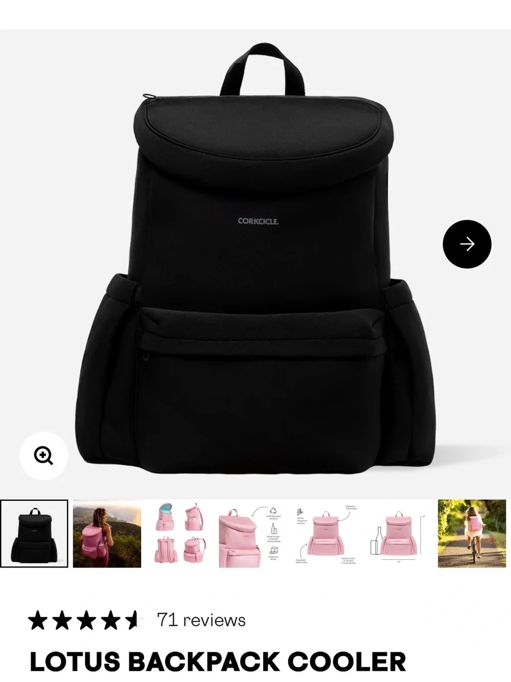 Corkcicle Teal & Navy Camo Backpack